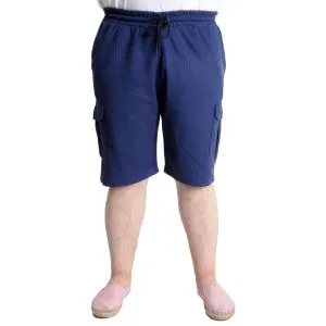 Büyük Beden Erkek Şort Kargo Cep WAFFLE 23500 İndigo