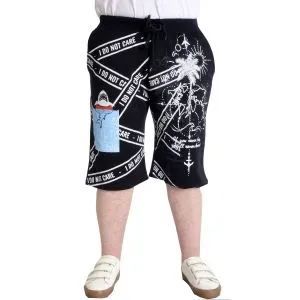 Big Size Capri I DO NOT CARE 23512 Navy Blue