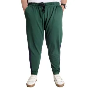 Büyük Beden Eşofman Altı Garnili 23518 Mavi