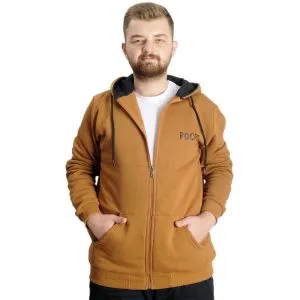 Büyük Beden Erkek Sweat Kapşon Focus 23539 Camel