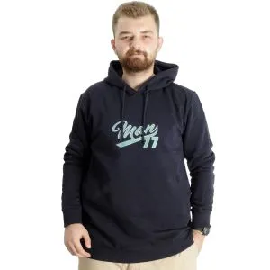 Big Size Mens Sweatshirt Hooded 23540 Navy Blue