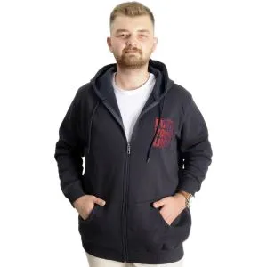 Büyük Beden Erkek Sweat Kapşon Push Your Limit 23543 Lacivert