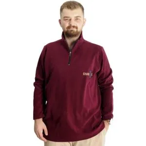 Big Size Sweat dog collar Velvet substitute Zipper 23548 Burgundy