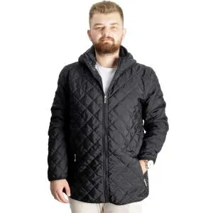 Big Size Mens Coat quilted 23602 Black