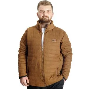 Big Size Mens Coat Süet quilted 23629 Brown