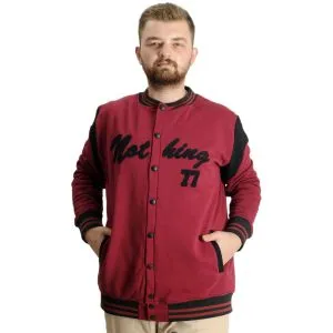 Büyük Beden Erkek Kolej Mont Nothing 23630 Bordo