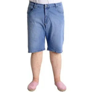 Büyük Beden Erkek Kot Şort NEW ARMINA BLUE 23805 Buz Mavi