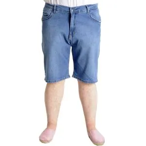 Büyük Beden Erkek Kot Şort NEW ARMINA BLUE 23805 Mavi