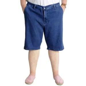 Büyük Beden Erkek Kot Şort Yan Cepli NEW ARMINA  23806 Lacivert