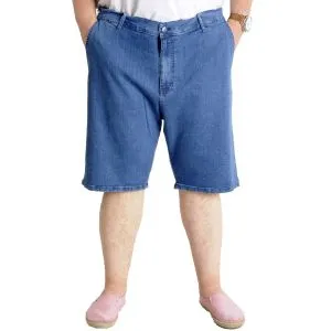 Büyük Beden Erkek Kot Şort Yan Cepli NEW ARMINA  23806 Mavi