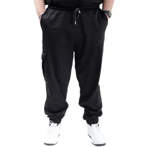 Büyük Beden Keten JOGGER BAHAR 23912 Siyah