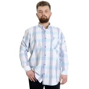 Gömlek Ekose Uzun Kollu 23300 Koyu Füme
