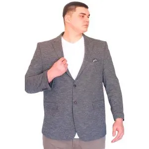 Büyük Beden Erkek Klasik Blazer Ceket BRITANYA 23028 Koyu Gri