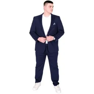 Büyük Beden Erkek Takım Elbise Zara Tintin Basic 24020 Lacivert