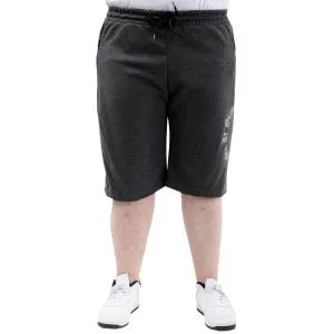 Büyük Beden Erkek Kapri Şort Baskılı SIMPLE 24504 Antramelanj