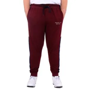 Büyük Beden Erkek Eşofman Altı İnterlok Garnili BROOKLYN 24517 Mürdüm