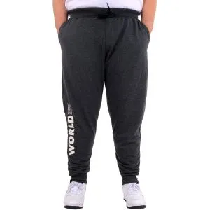 Büyük Beden Erkek Eşofman Altı Dar Paça İnterlok WORD 24519 Antramelanj