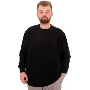 Big Size Mens Crew Neck Triko knitwear 24208 Black