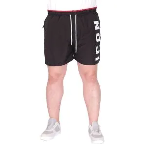 Büyük Beden Erkek Deniz Şortu ICON U25402 Siyah