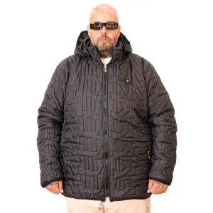 Plus Size Mens Winter Coat u25703 BLACK RUGAN