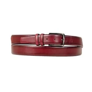 Big-Tall Men Belt Leather Super 4086 Burgundy