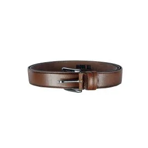 Belt 4cm Plain Double Leather 4078 Hazelnut Color