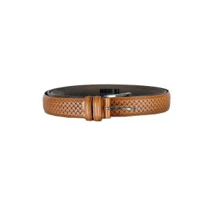 Belt 3.5 cm Dot Pattern 4112 Snuff Coloured