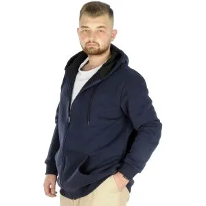 Big Tall Mens Sweatshirt Zippered Recycle b20533 Navy Blue