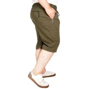 Big Size Men Capri with Zippered Pocket Recycle b21015 Khaki