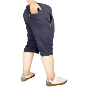 Big Size Men Capri with Zippered Pocket Recycle b21015 Navy Blue