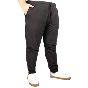 Big Size Men's Recycle Sweatpants Narrow Trotters b20507 Black