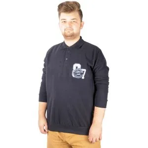 Big Tall Men Sweatshirt Old Traderouts 20415 Black