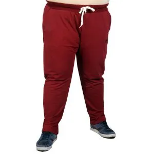 Big-Tall Men s Sweatpants Skinny Leg Rib Border 18507 Burgundy
