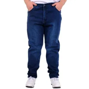 Büyük Beden Erkek Klasik Kot Pantolon MARK 21920d Mavi