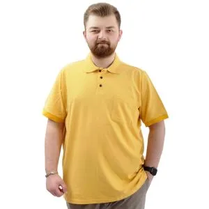 Big-Tall Mens Classic Short Sleeve Polo T-Shirts With Pocket 20550 Mustard