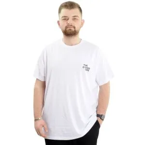Big+Mens T-shirt Crew Neck THE OTHER SIDE U24039 White