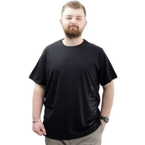 Big Size Mens T-Shirt Crew Neck SIMPLICITY U24046 Black