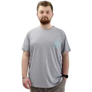 Büyük Beden Erkek Tişört Bisiklet Yaka Baskılı Cep Detaylı T-Shirt REFUEL U24053 Grimelanj