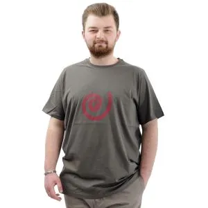 Büyük Beden Erkek Tişört Baskılı Pamuklu Bisiklet Yaka T-Shirt SPIRAL U24065 Haki