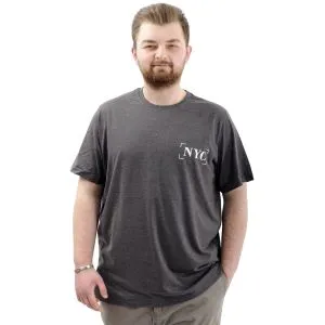Big Size Mens T-shirt Crew Neck T-Shirt NYC U24068 AntraMelange