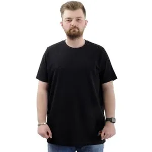 Büyük Beden Erkek T-Shirt İnterlok Basic Bisiklet Yaka Tişört STRIVE U24078 Siyah