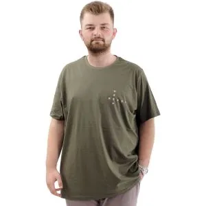 Big Size Mens T-shirt Crew Neck U24083 Khaki