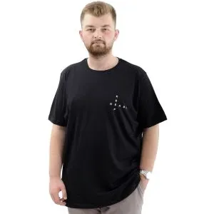 Big Size Mens T-shirt Crew Neck U24083 Black