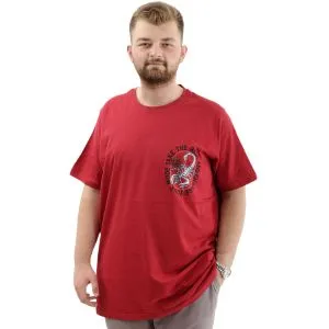 Big Size Mens T-shirt Crew Neck CHANGE U24084 Burgundy