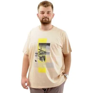 Big+Mens T-Shirt FRANCISCO U24086 Beige