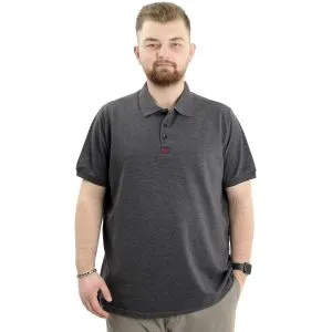 Büyük Beden Erkek T-Shirt Polo Yaka Klasik U24328 Antrasit