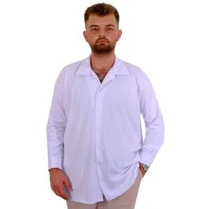 Big Size Mens Shirt Long arm JAKAR U24381 White