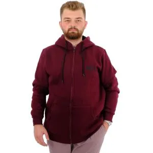 Erkek Büyük Beden Sweatshirt Sırt Baskılı Şardonlu CITY U24541 Mürdüm