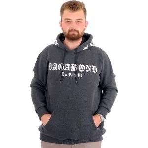 Mens Big Size Sweatshirt with pocket VAGABOND U24546 AntraMelange
