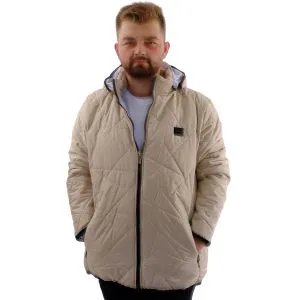 Mens Big Size Quilted Coat U24600 Beige